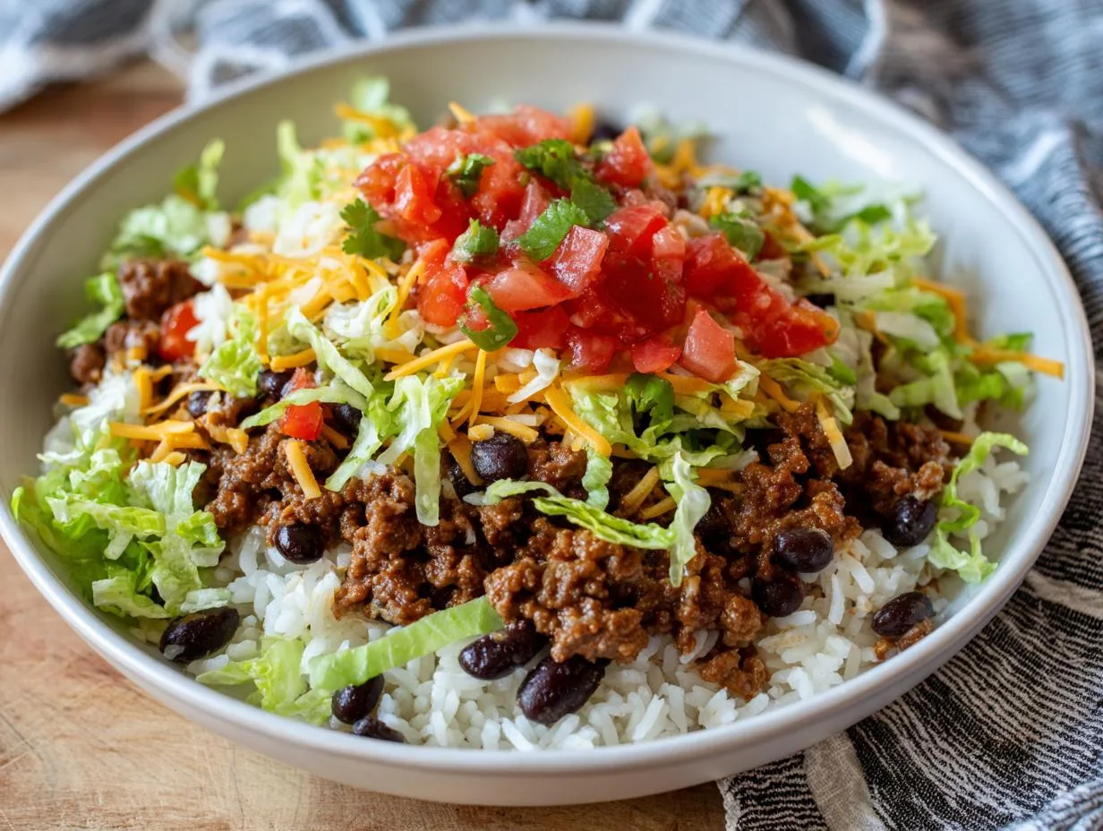 30-Minute Taco Rice Bowl Your Family Will Devour