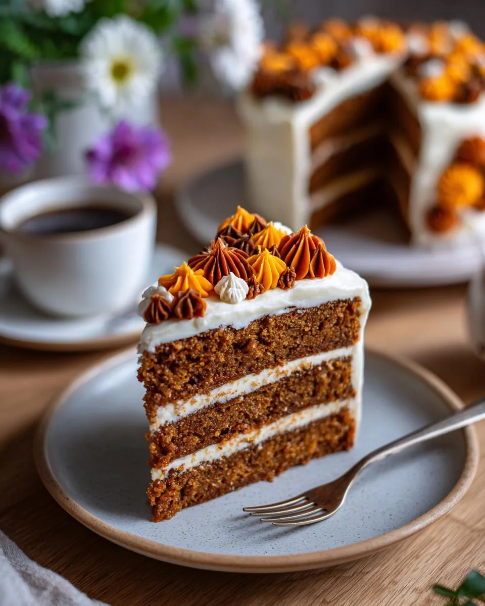 Vegan Pumpkin Spice Cake - detail 2