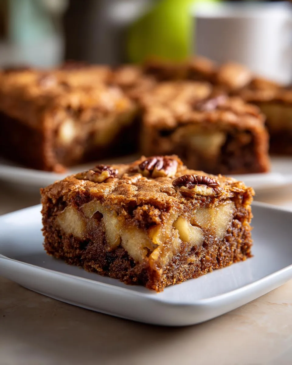 apple brownies - detail 1