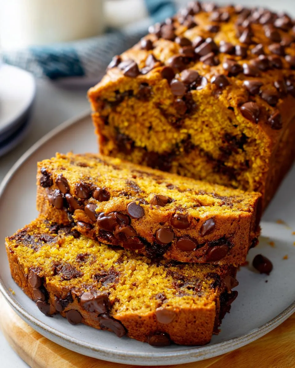 chocolate chip pumpkin bread - detail 1