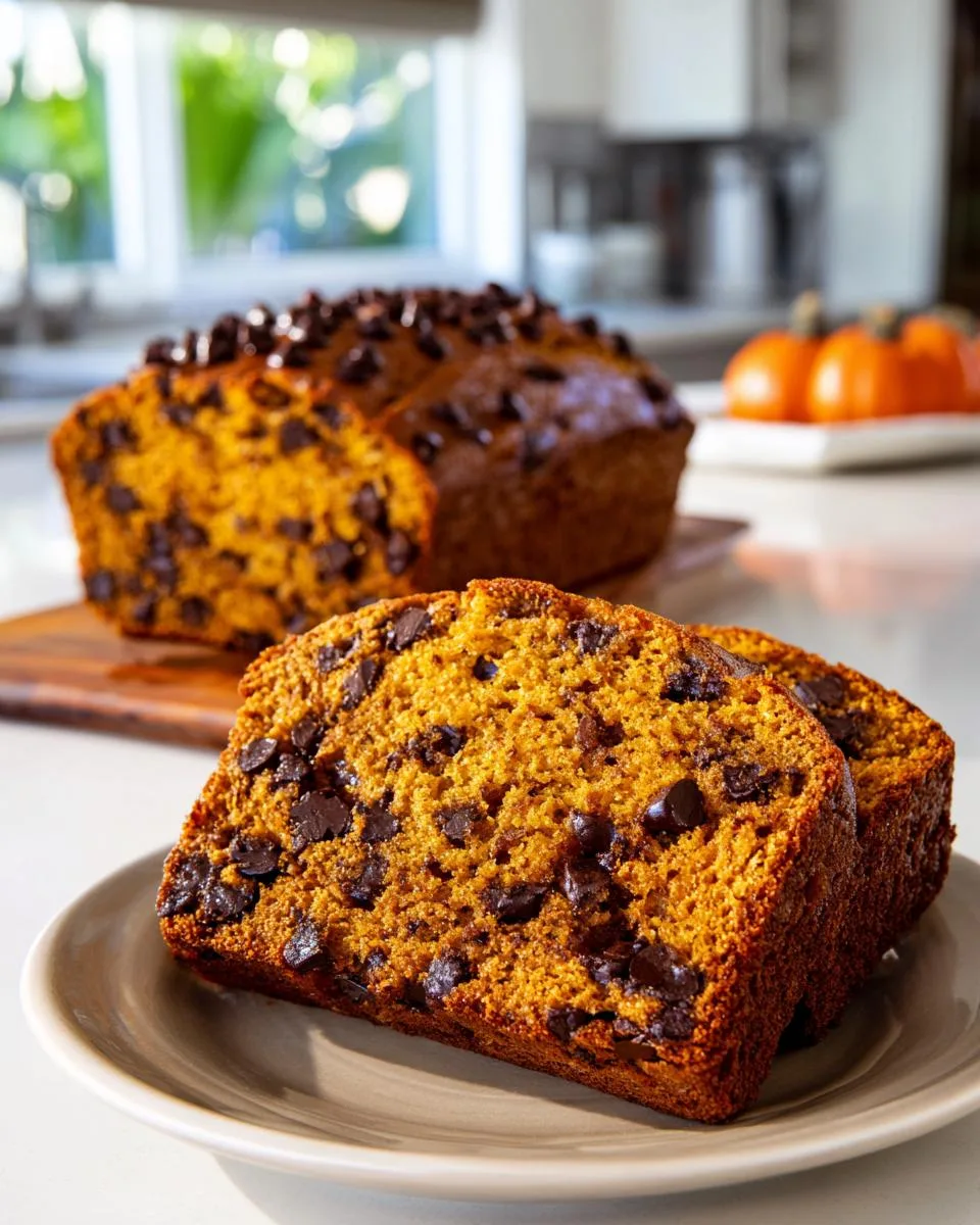 chocolate chip pumpkin bread - detail 2