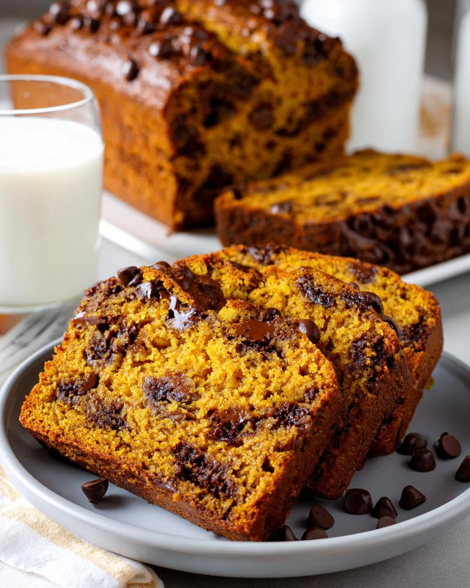 chocolate chip pumpkin bread - detail 3