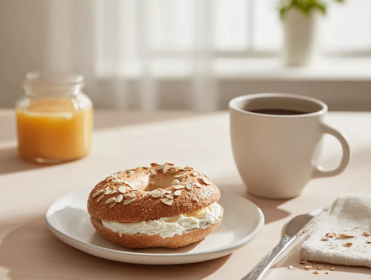 Fluffy and Easy Cottage Cheese Almond Bagels Recipe