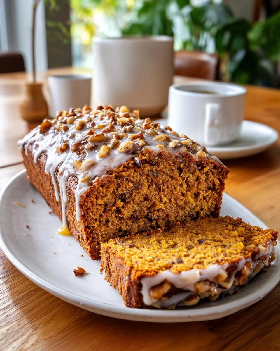 oat flour pumpkin bread - detail 2