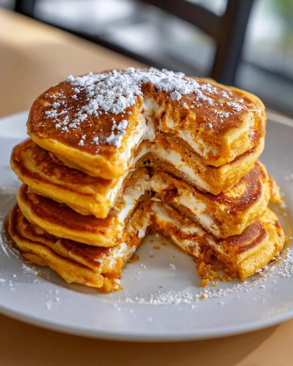 pumpkin cheesecake pancakes - detail 1