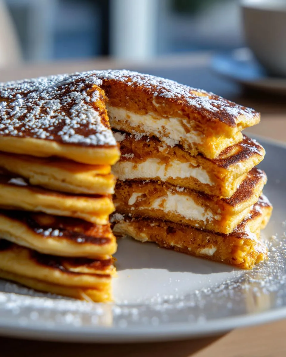 pumpkin cheesecake pancakes - detail 2