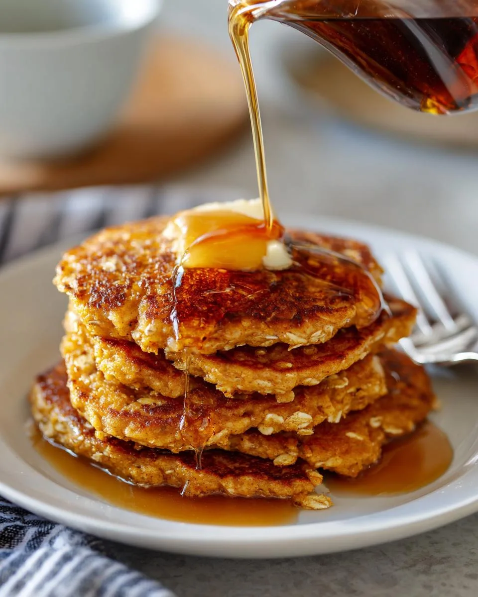 pumpkin oat pancakes - detail 1