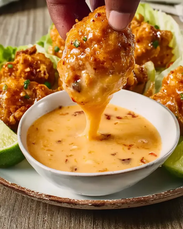 Bang Bang Chicken lettuce wraps with lime and dipping sauce