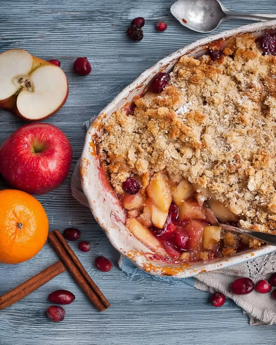 Spiced Cranberry Apple Cottage Cheese Bake (Cozy & Simple Fall Dessert)