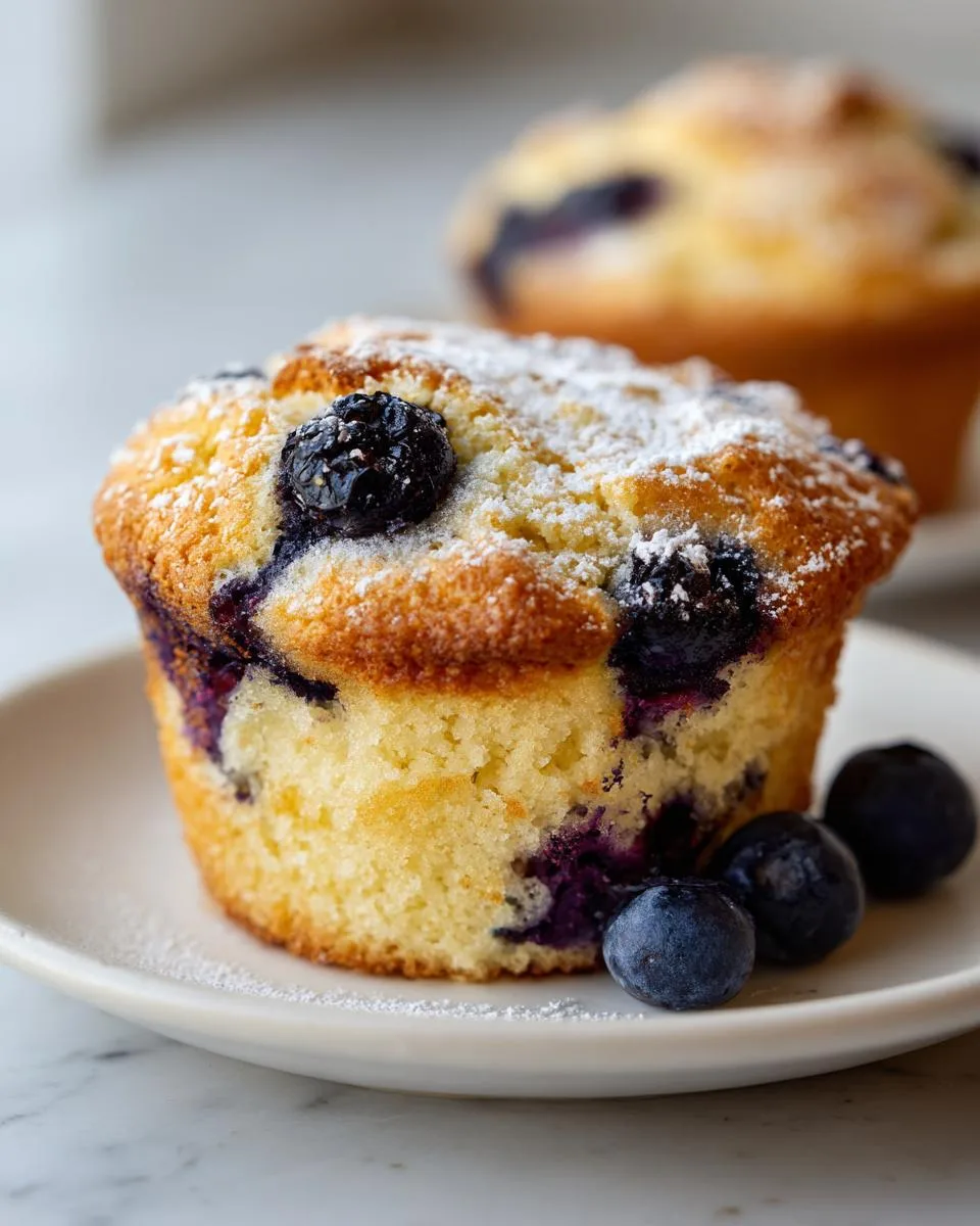 Blueberry Cheesecake Cottage Cheese Muffins - detail 2