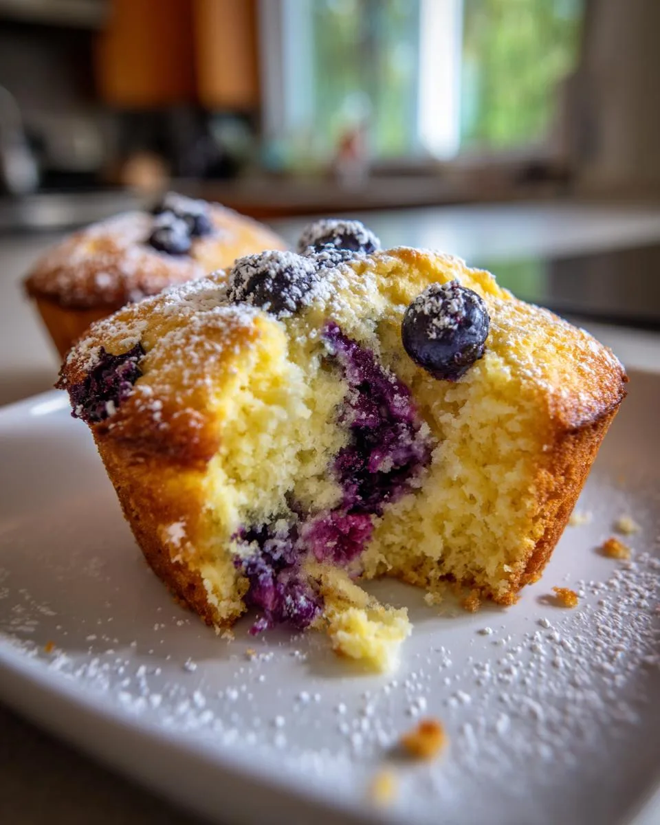 Blueberry Cheesecake Cottage Cheese Muffins - detail 3