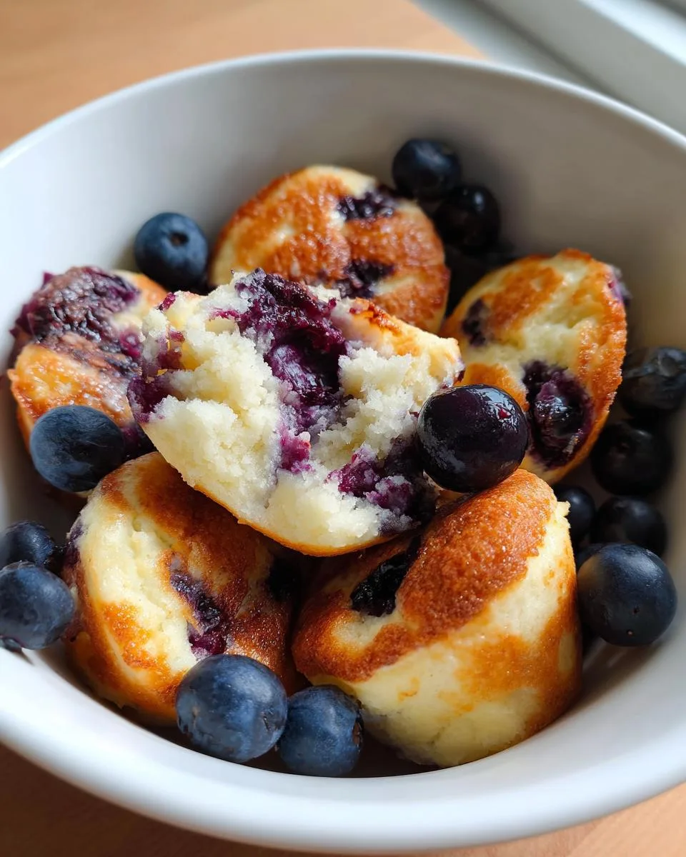 Blueberry Cottage Cheese Pancake Bites - detail 3