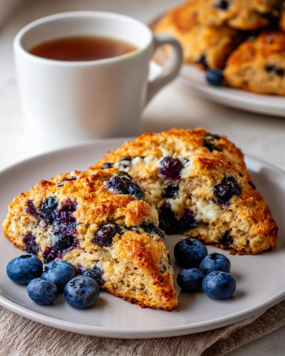 Blueberry Cottage Cheese Scones - detail 1