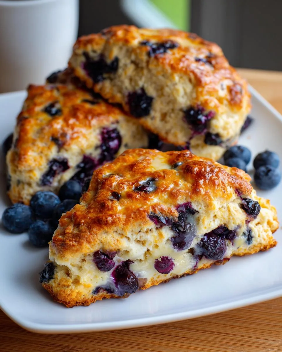 Blueberry Cottage Cheese Scones - detail 3