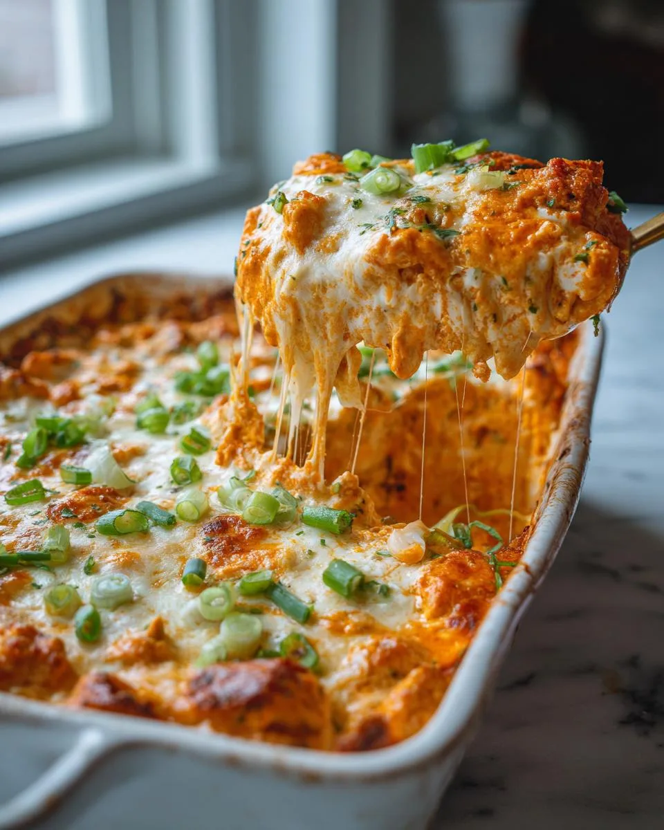 Buffalo Chicken Pizza Cottage Cheese Bake - detail 2