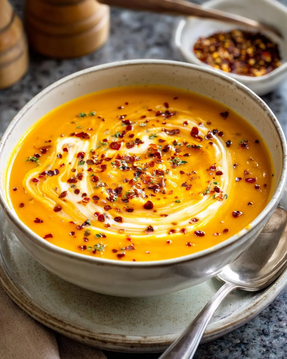 Butternut Squash Sweet Potato Soup - detail 1