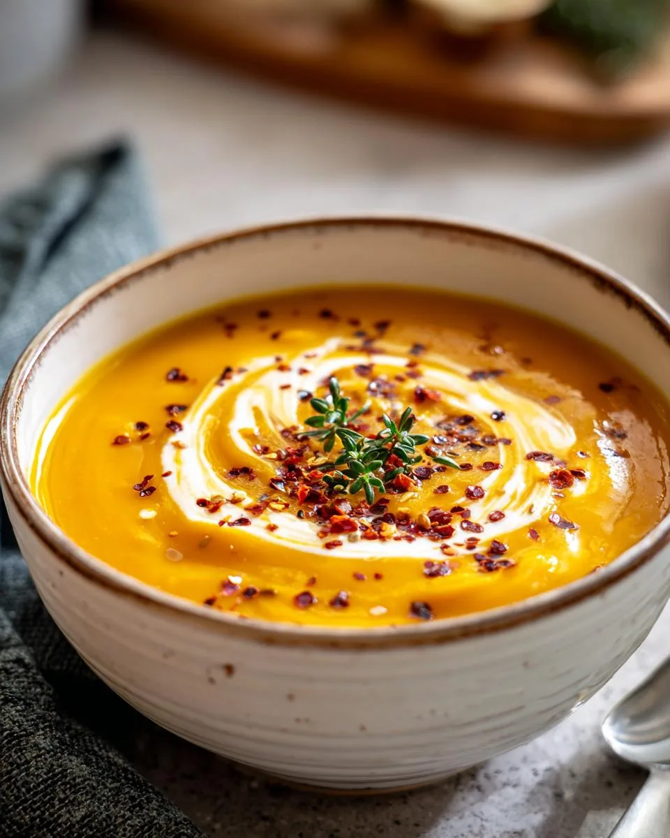 Butternut Squash Sweet Potato Soup - detail 2