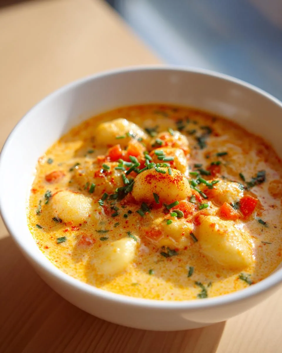 Cheddar Gnocchi Soup - detail 1