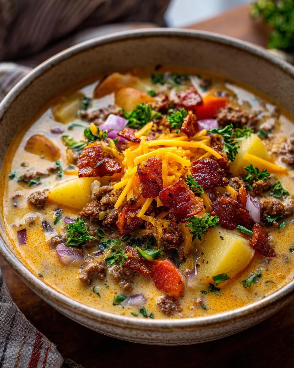 Cheeseburger Soup Recipe - detail 3