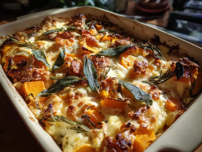 Cheesy Butternut Squash Casserole