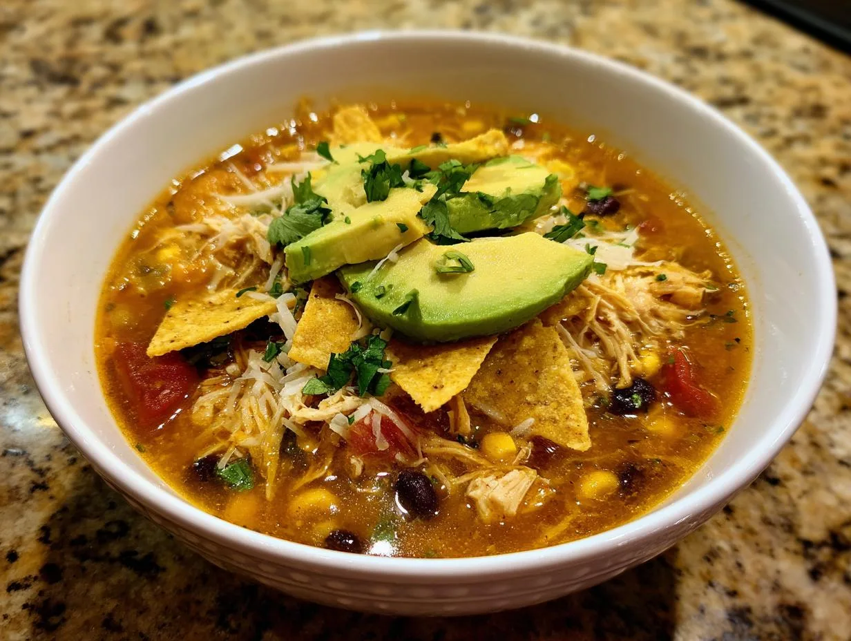 Hearty Chicken Tortilla Soup Recipe Ready in Just 1 Hour