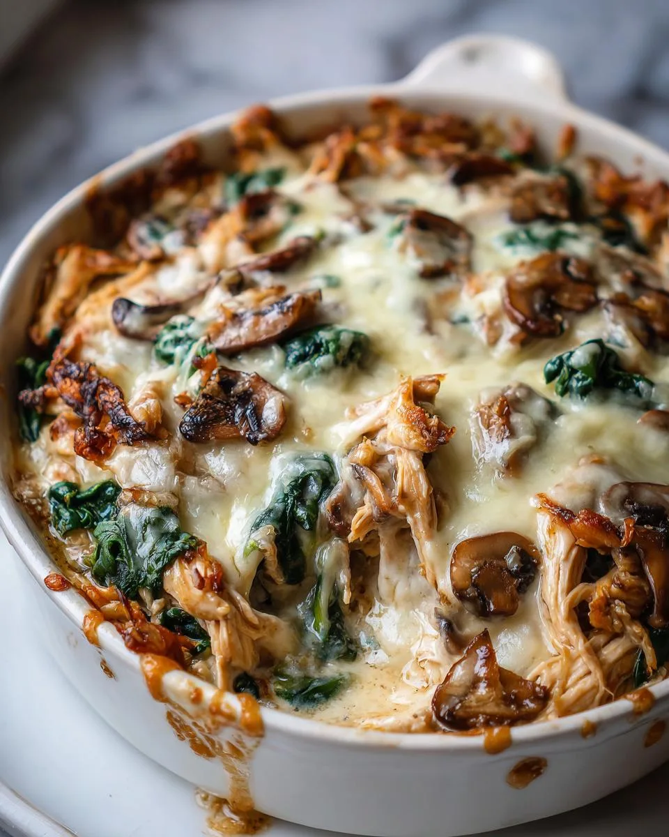 Cottage Cheese Chicken, Mushroom and Spinach Casserole - detail 3