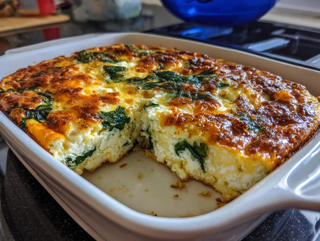 Fluffy Cottage Cheese Egg Bake With 15g Protein Per Serving