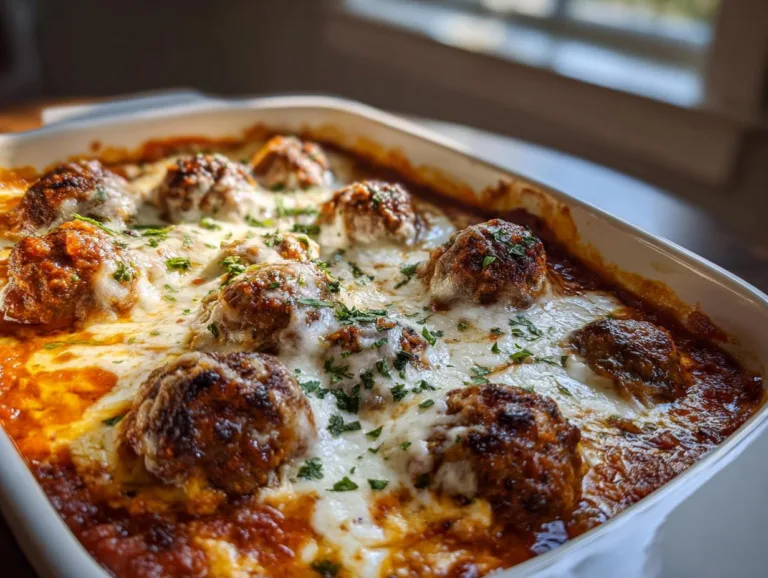 Cottage Cheese Meatball Bake