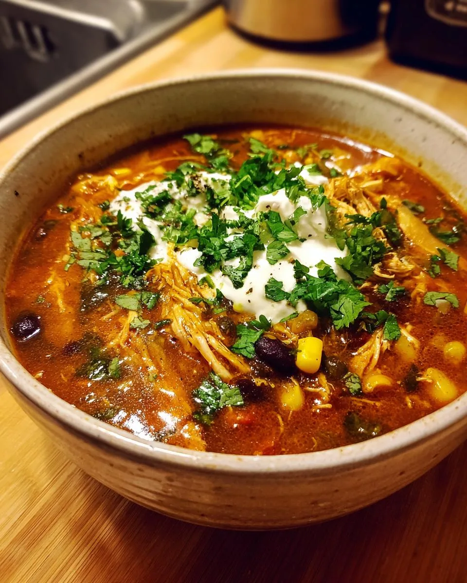 Creamy Chicken Enchilada Soup - detail 2