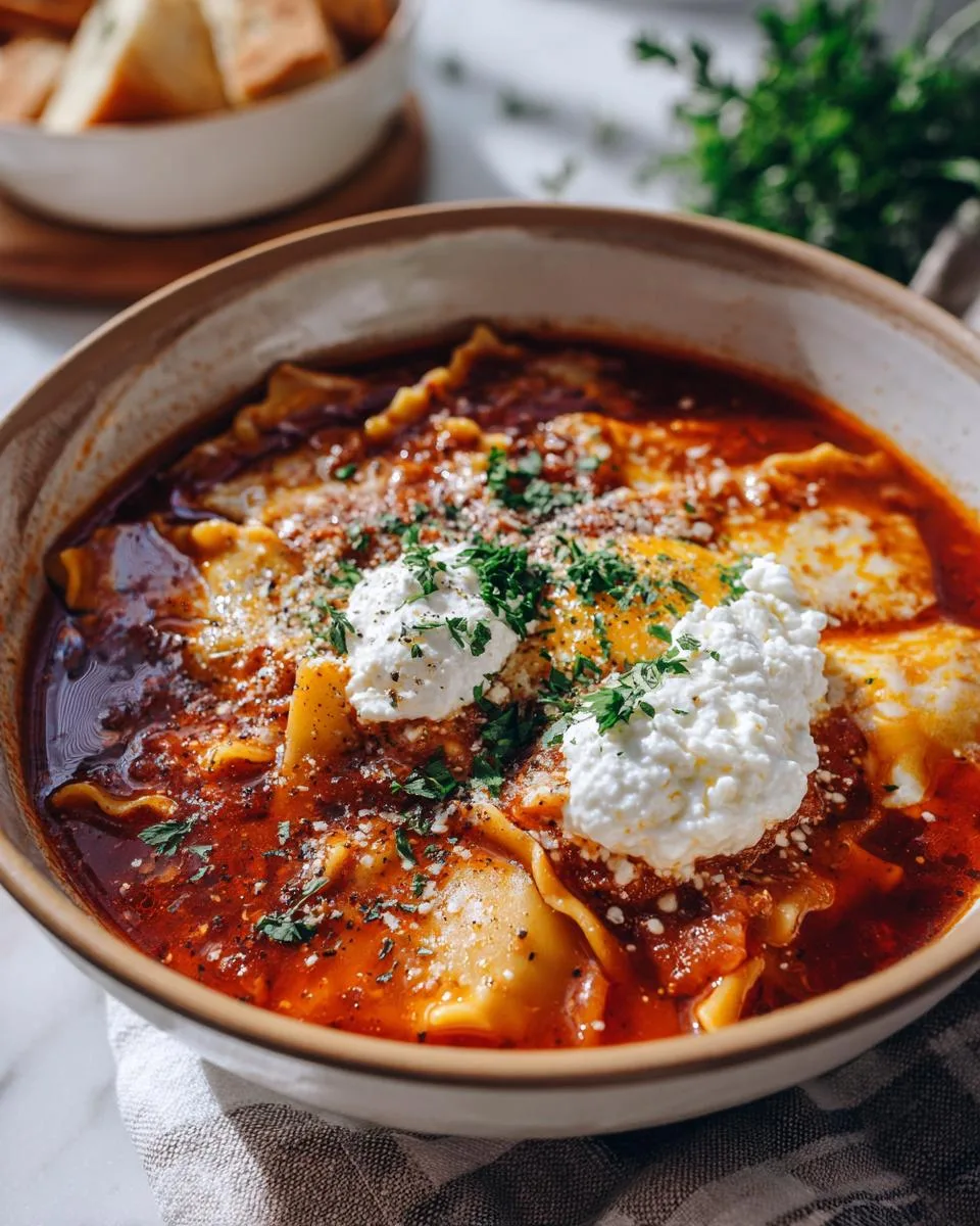 Crockpot Lasagna Soup - detail 2
