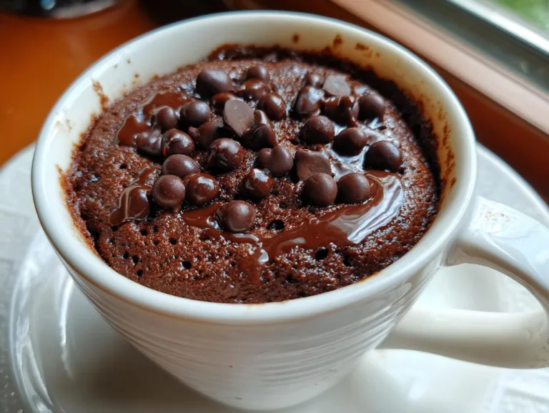 Double Chocolate Cottage Cheese Mug Cake
