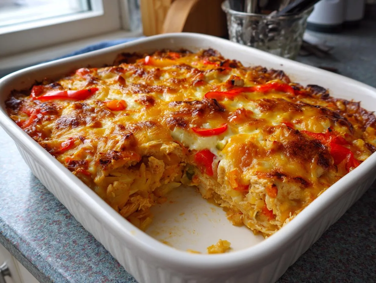 Protein Fajita Chicken Cottage Cheese Bake Saves Dinner