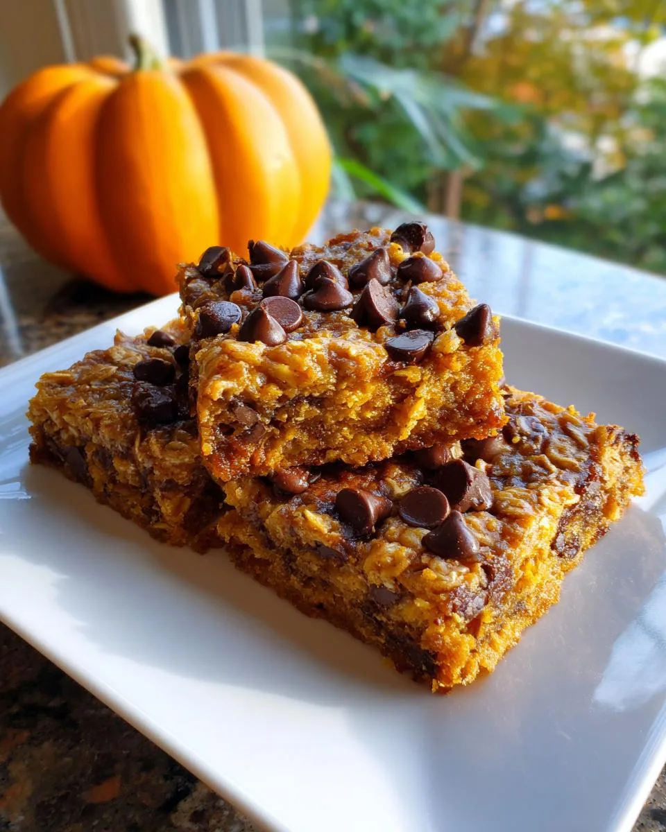 Healthy Pumpkin Oatmeal Bars - detail 1
