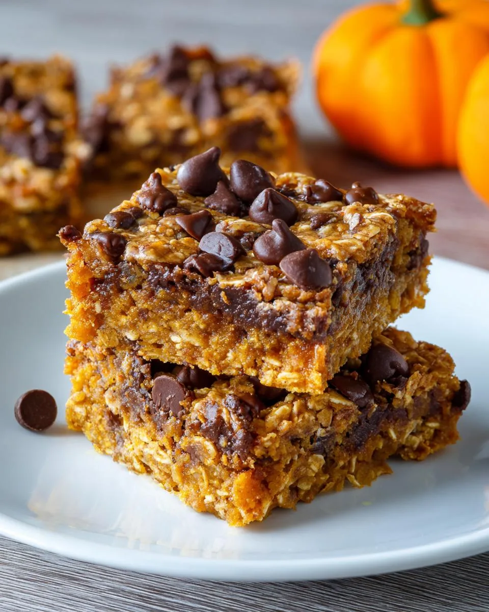 Healthy Pumpkin Oatmeal Bars - detail 3