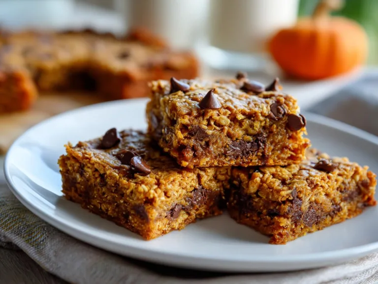 Healthy Pumpkin Oatmeal Bars