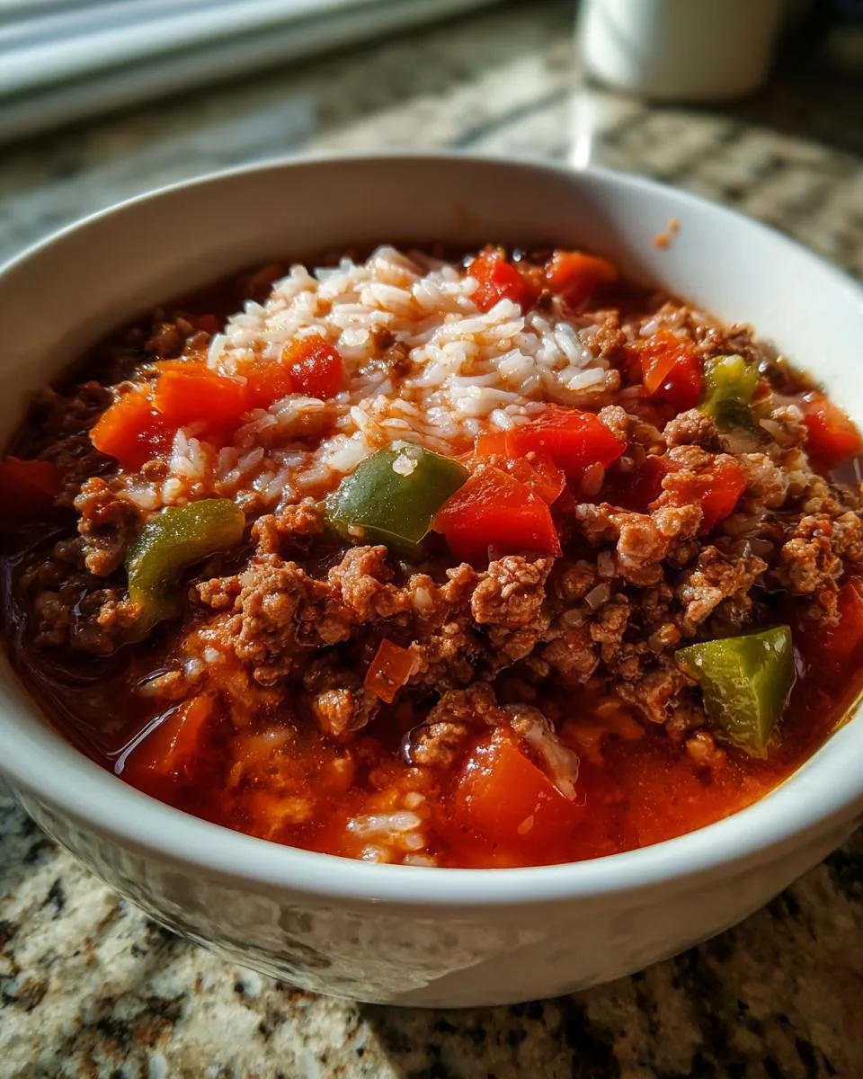 High Protein Stuffed Pepper Soup - detail 1