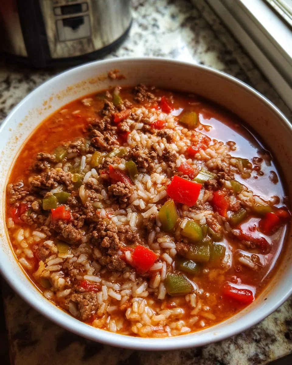 High Protein Stuffed Pepper Soup - detail 2