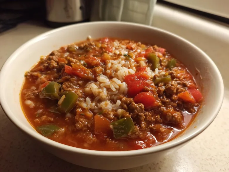High Protein Stuffed Pepper Soup