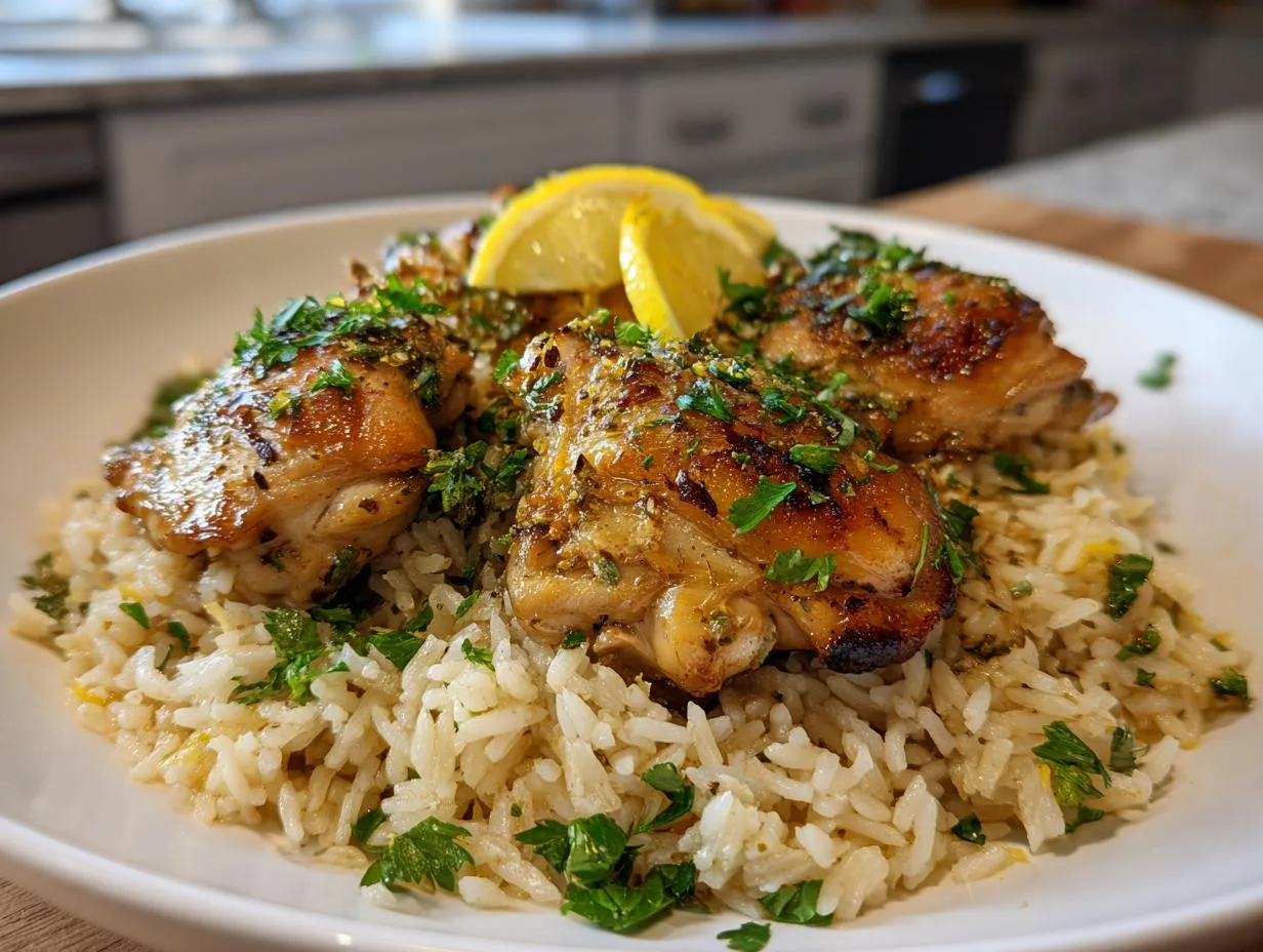 Lemon Herb Chicken and Rice with 4 Simple Steps