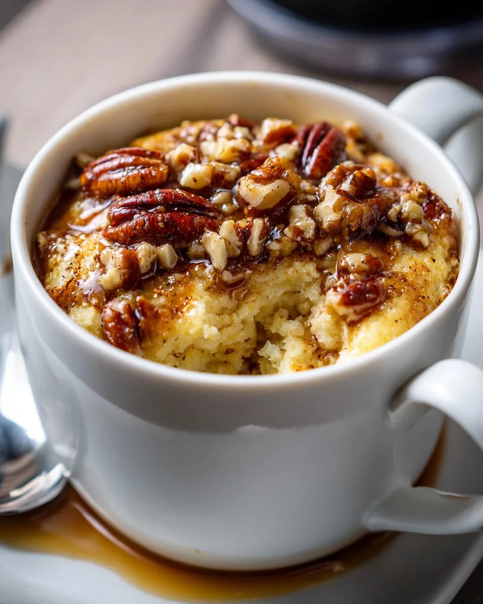 Maple Pecan Cottage Cheese Mug Cake - detail 2