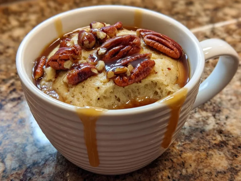 Maple Pecan Cottage Cheese Mug Cake