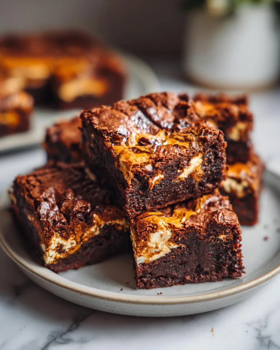 Pumpkin Spice Swirl Cottage Cheese Brownies - detail 2