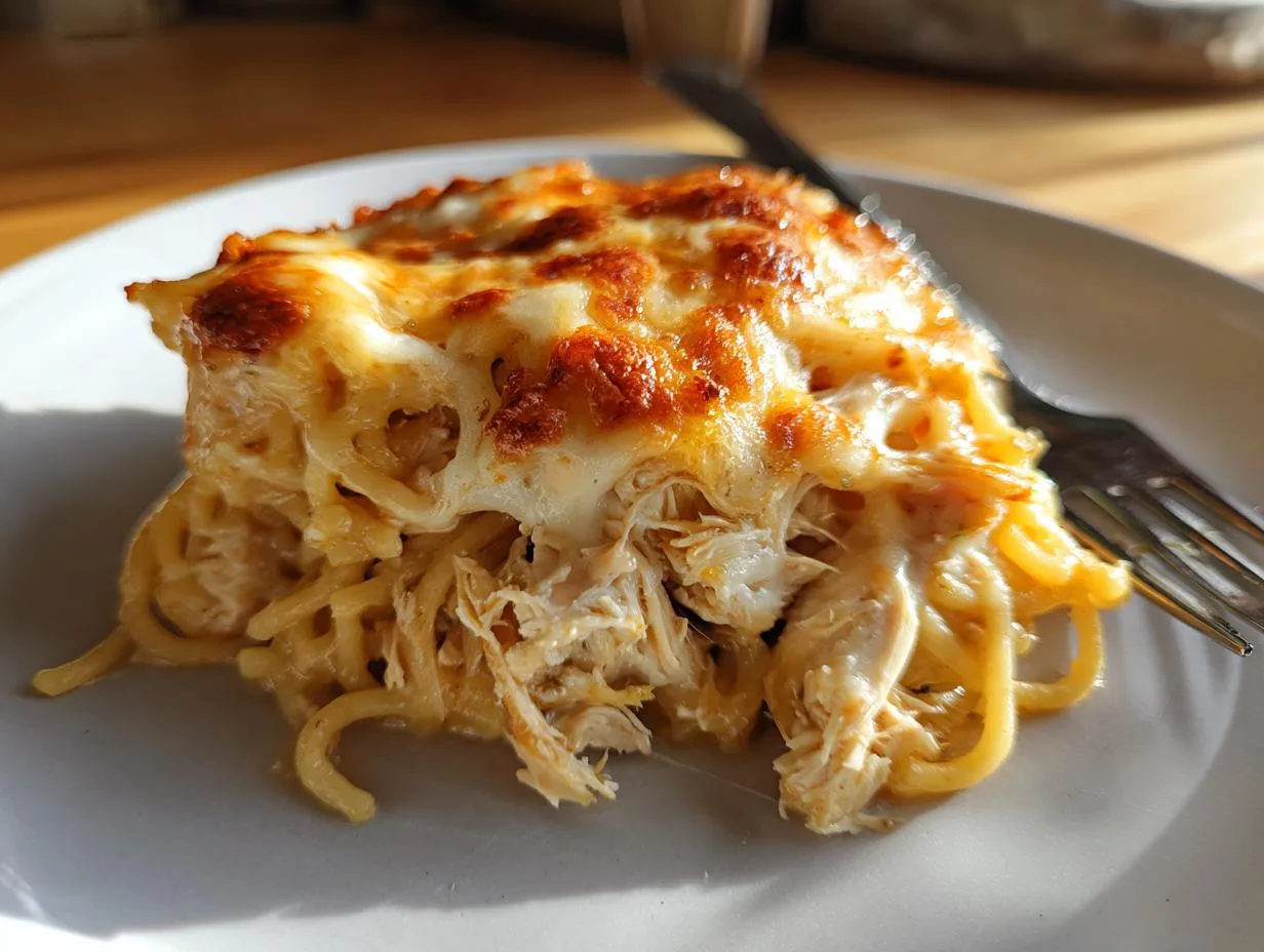 Creamy 30-Minute Southern Chicken Spaghetti Casserole Recipe