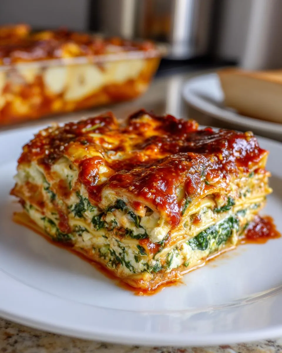 Spinach Cottage Cheese Lasagna - detail 1