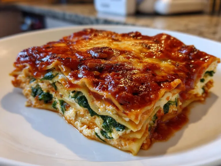 Spinach Cottage Cheese Lasagna