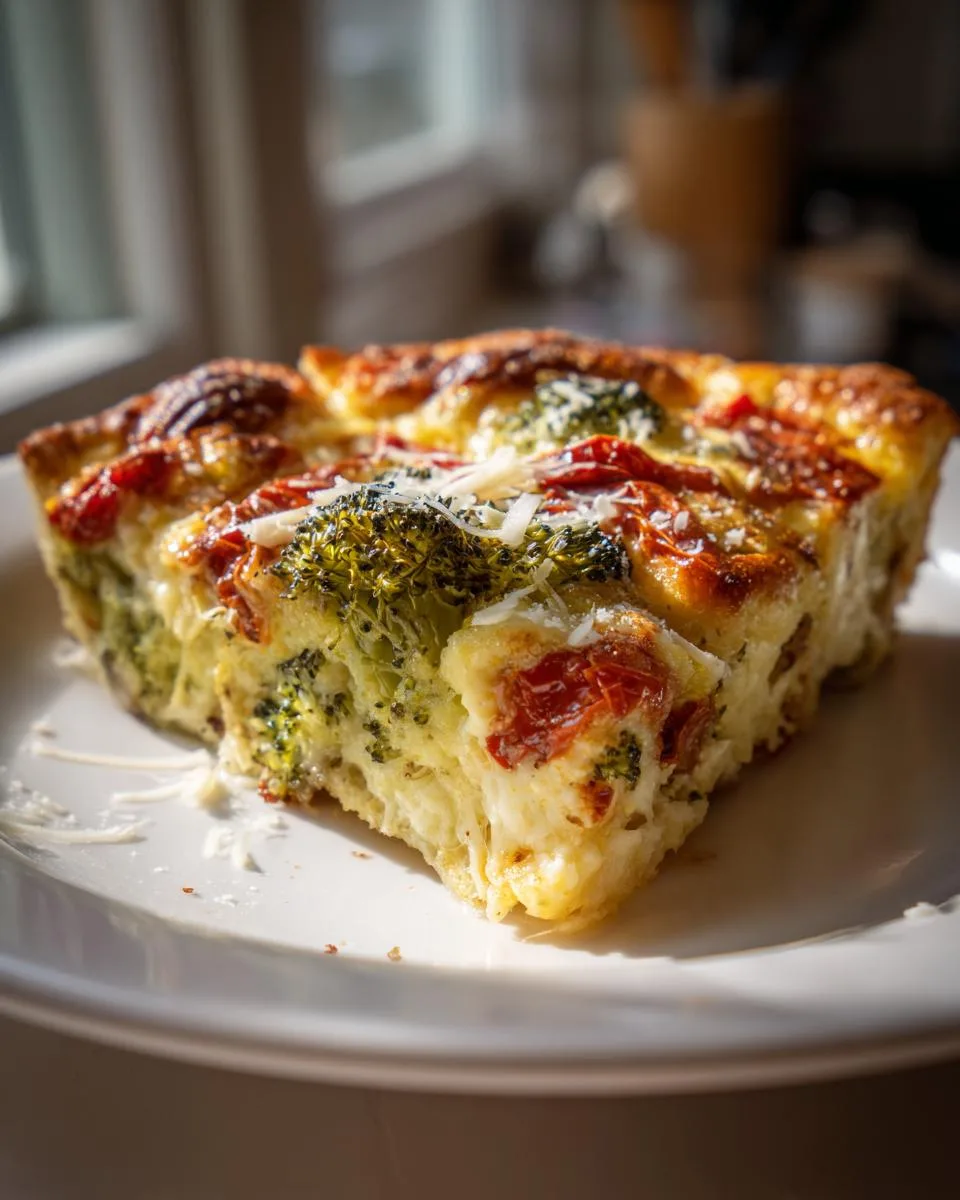 Tuscan Style Broccoli Cottage Cheese Bake - detail 2