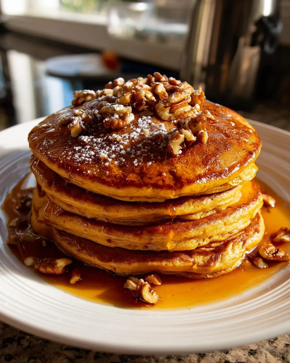 brown butter pumpkin pancakes - detail 1