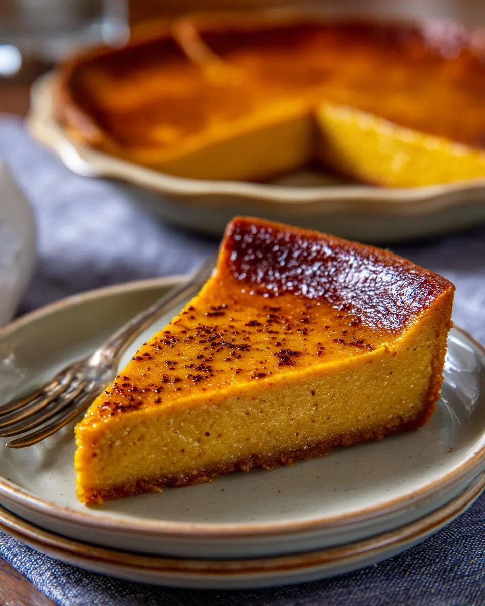 crustless pumpkin pie - detail 1