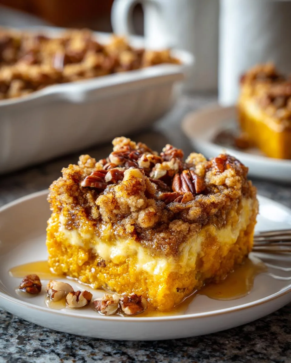 pumpkin dump cake - detail 3