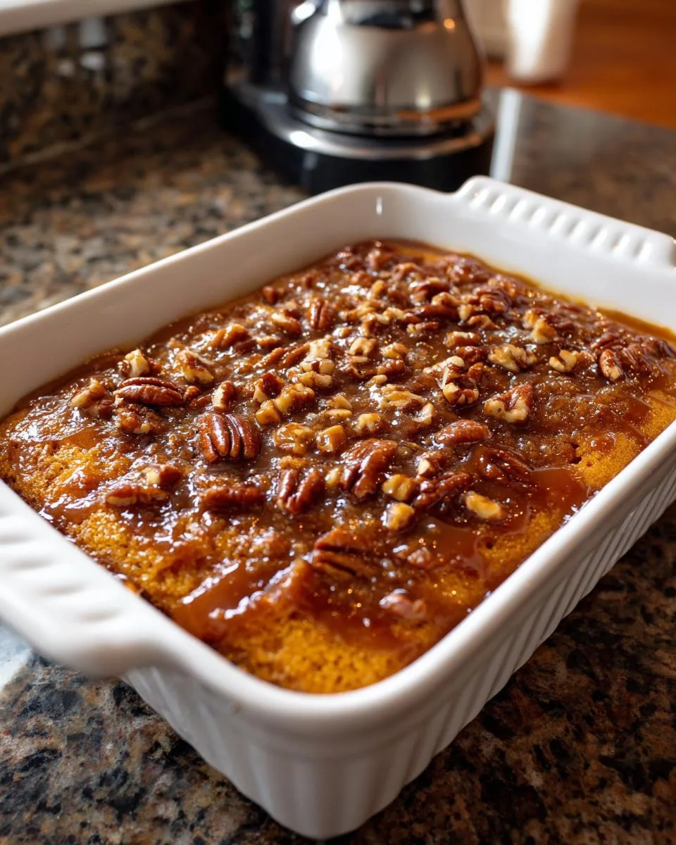 pumpkin pecan cobbler - detail 3